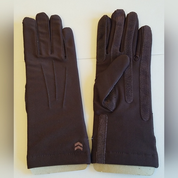 NIB Vintage Isotoner Warm Classic Gloves Knit Lined One Size Brown - Picture 8 of 8